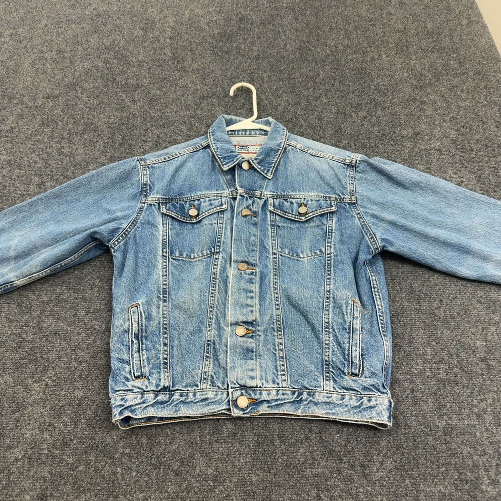 Vintage Old Navy Denim Jacket Kids 10 Blue Cotton Trucker 90s Streetwear
